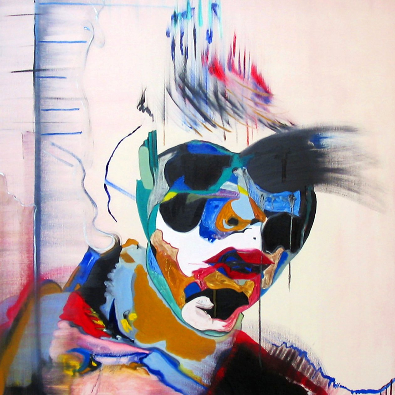 Surportrait: Kasvot maisemassa, 2005 (öljy kankaalle) tekijältä Benoit Erwann Boucherot