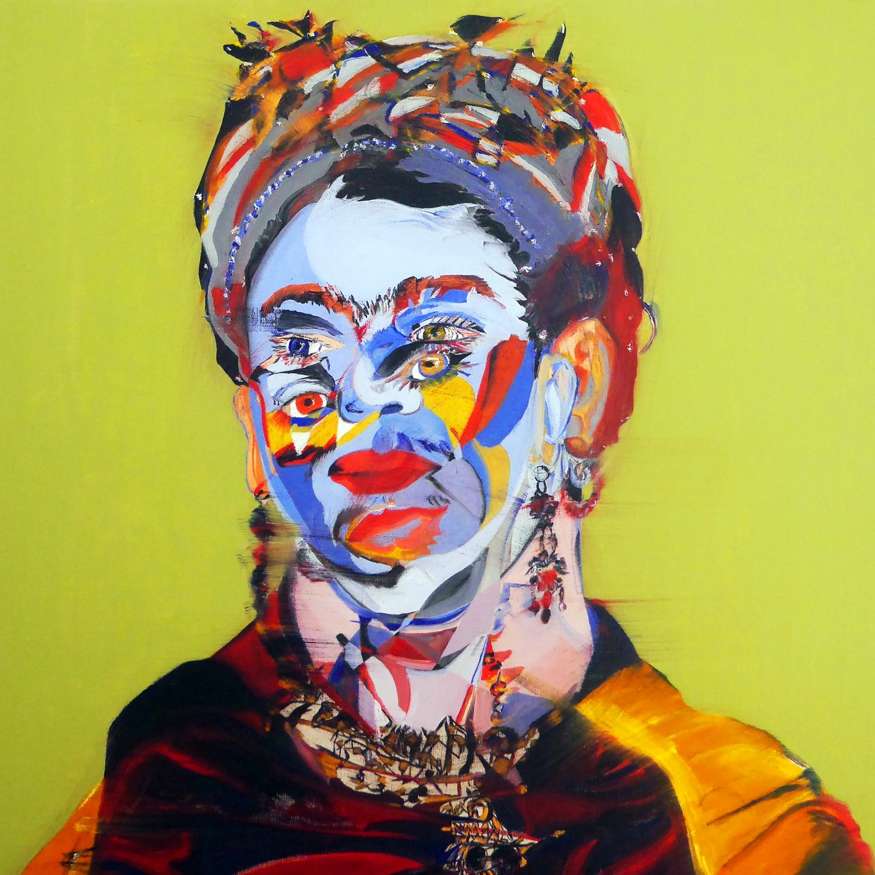 Surportrait : Frida Kahlo, 2018 (öljy kankaalle) tekijältä Benoit Erwann Boucherot