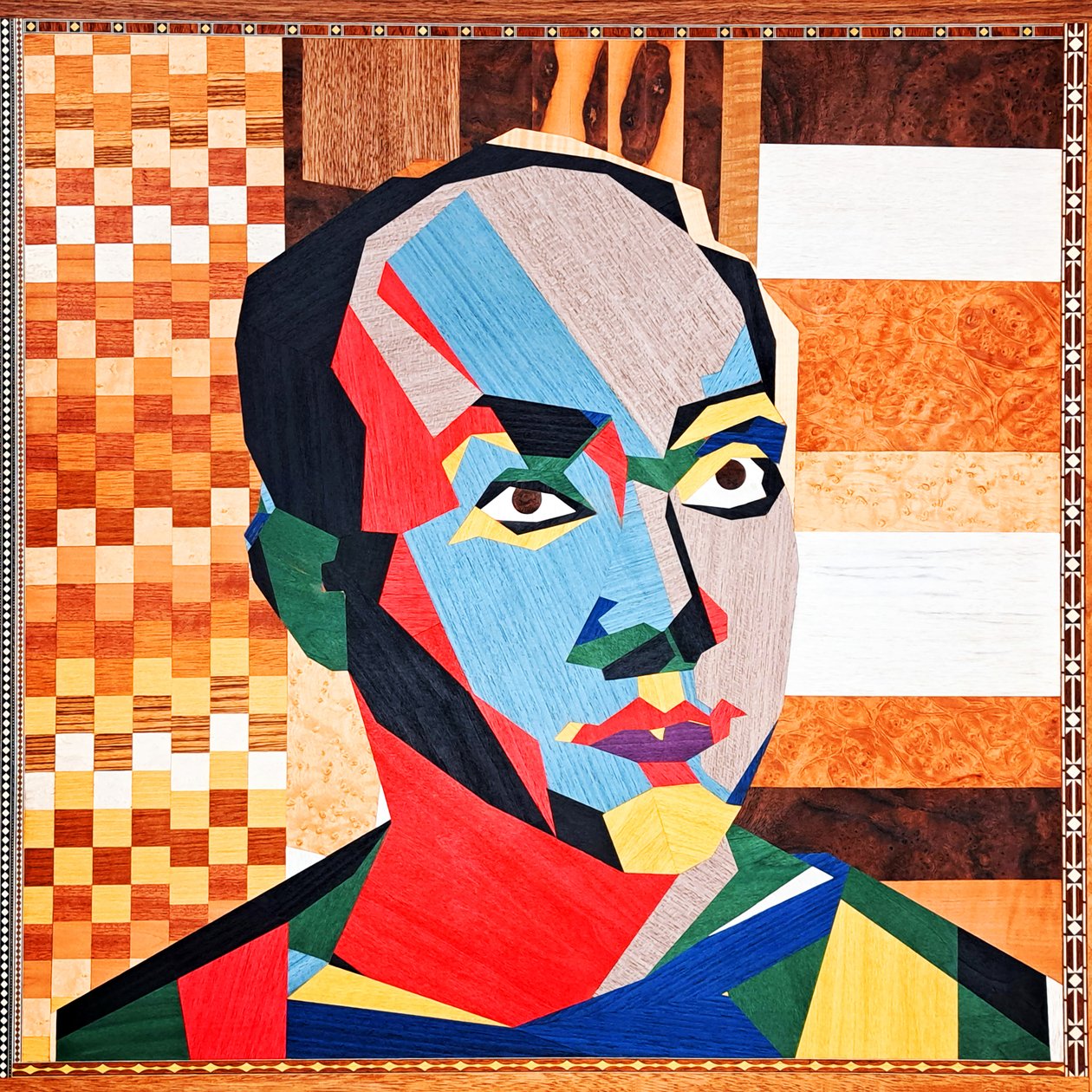 Surportrait : Isamu Noguchi 2, 2022 (puuviilu MDF-levylle) tekijältä Benoit Erwann Boucherot