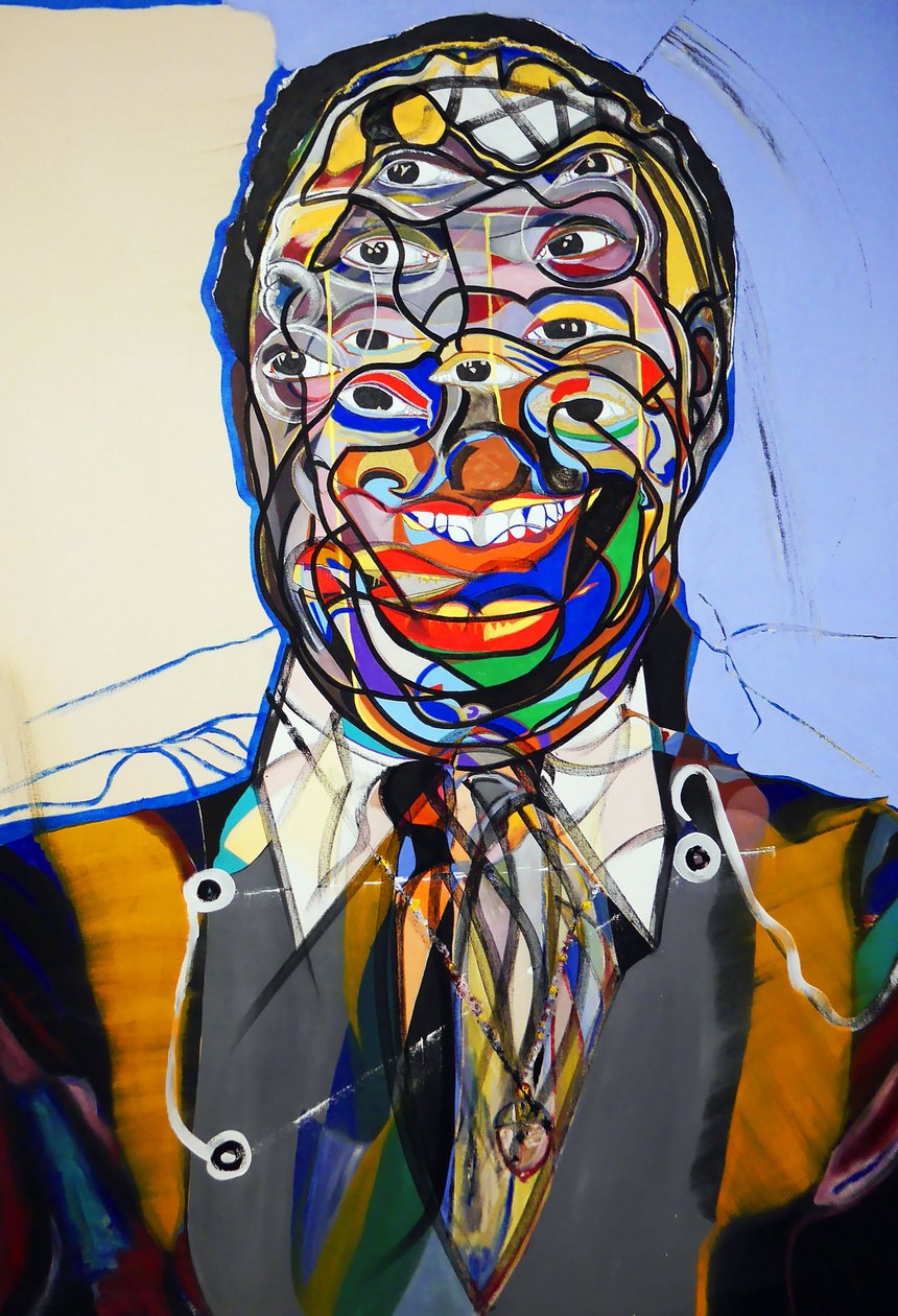 Surportrait : James Baldwin 2, 2021 (öljy kankaalle) tekijältä Benoit Erwann Boucherot