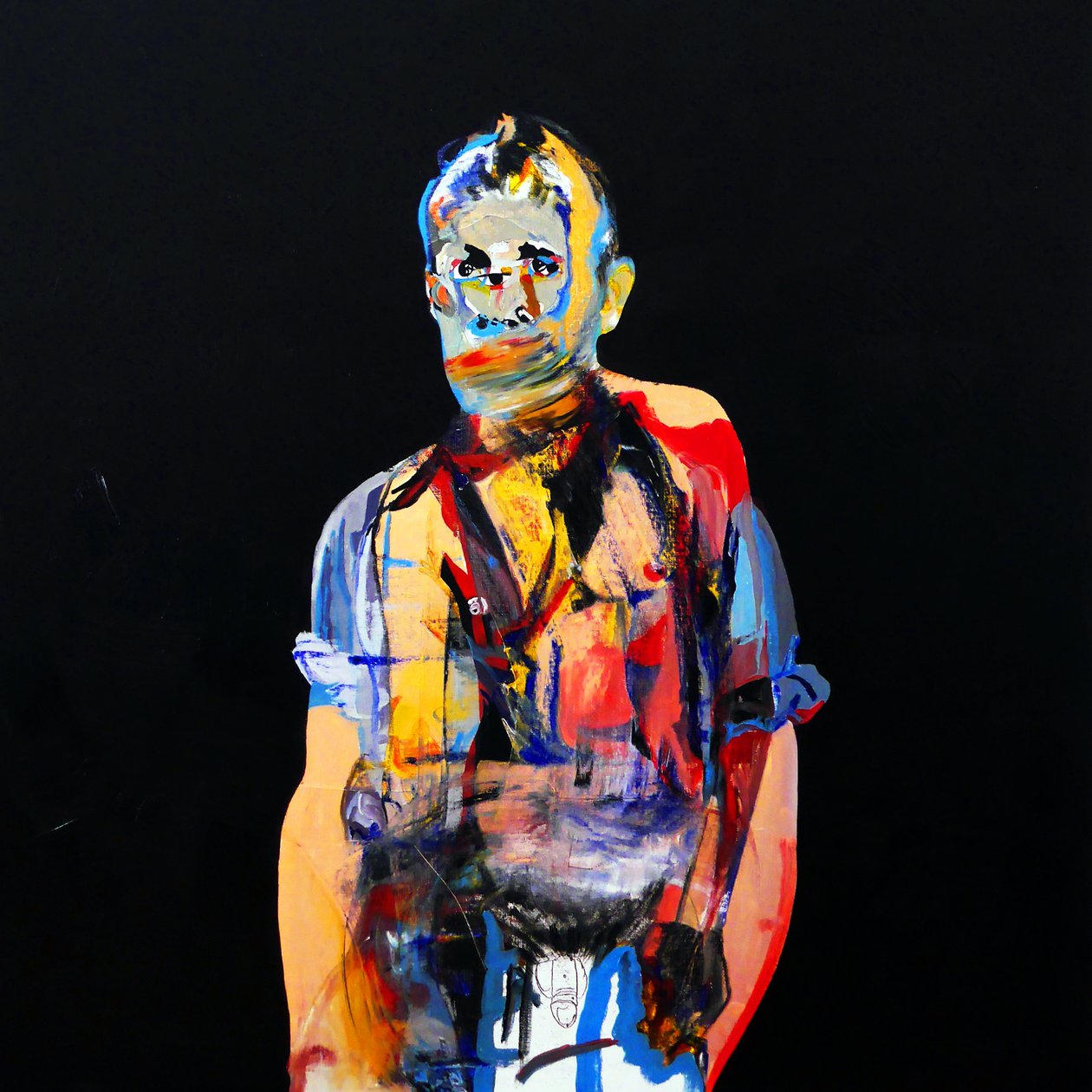 Surportrait : Jean Genet, 2017 (öljy kankaalle) tekijältä Benoit Erwann Boucherot