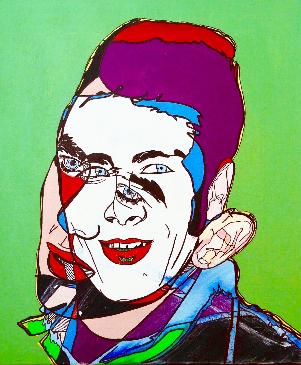 Surportrait : Jimmy Dean, 2005 (öljy kankaalle) tekijältä Benoit Erwann Boucherot