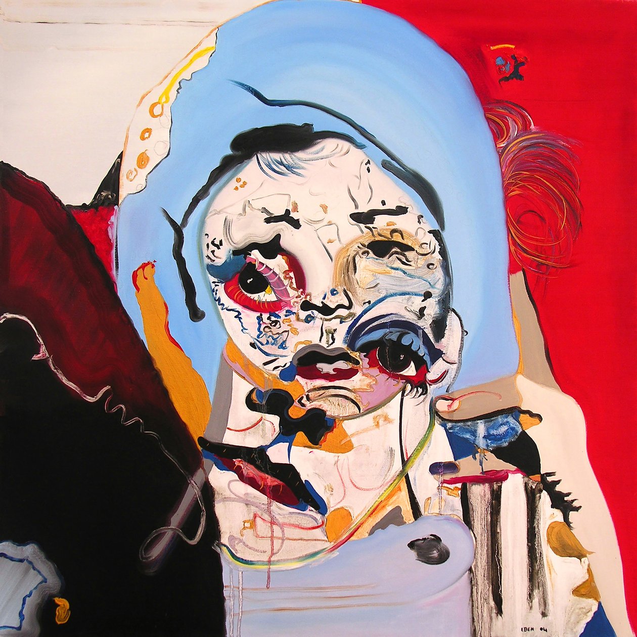 Surportrait: Marlène Dietrich ja pieni tyttö, 2003 (öljy kankaalle) tekijältä Benoit Erwann Boucherot