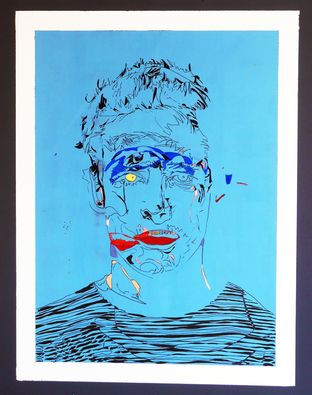 Surportrait : Yksi mies, 2015 (akryyli kankaalle) tekijältä Benoit Erwann Boucherot