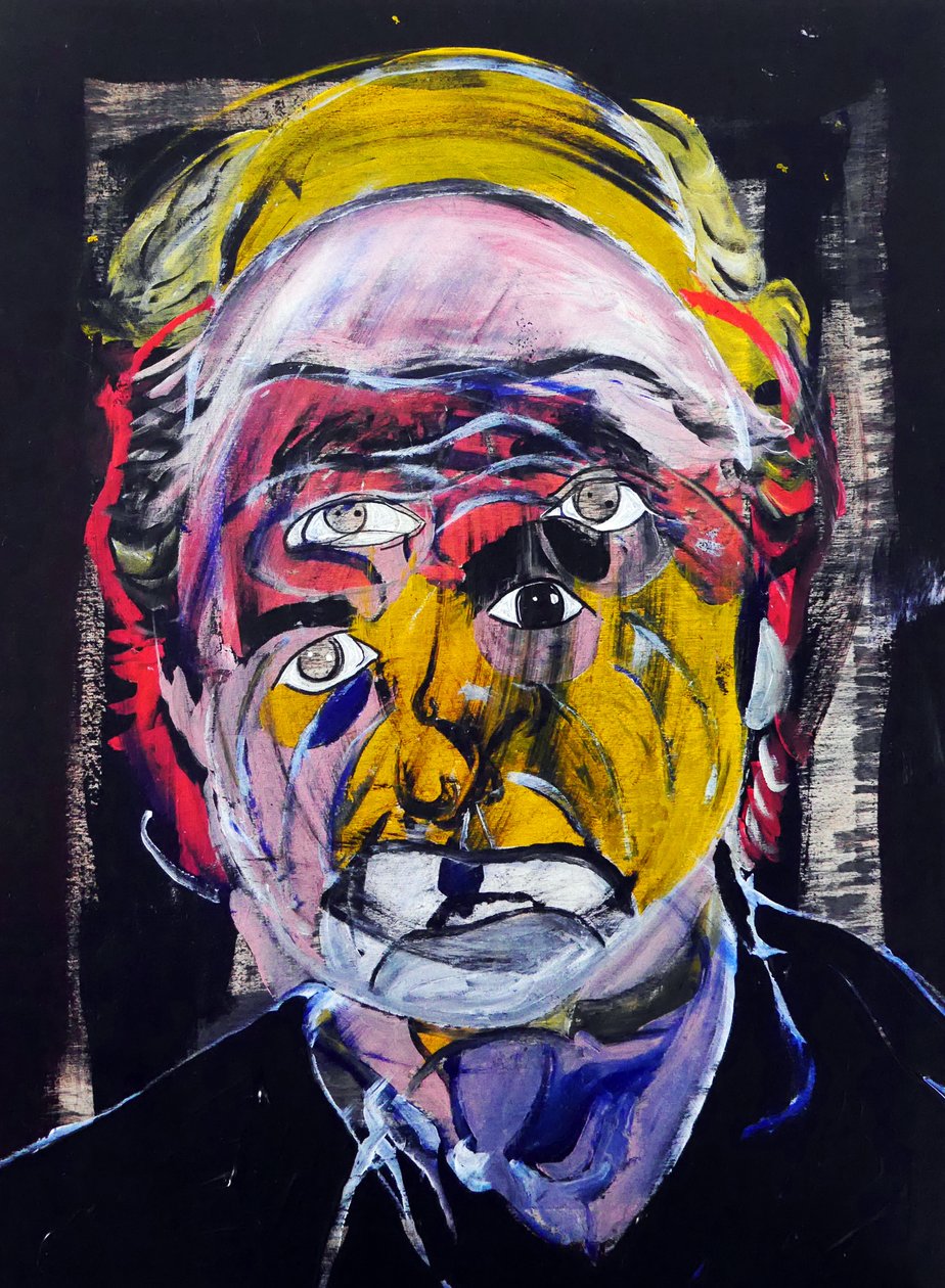 Surportrait : Philip Roth, 2021 (öljy ja akryyli puupaneelille) tekijältä Benoit Erwann Boucherot