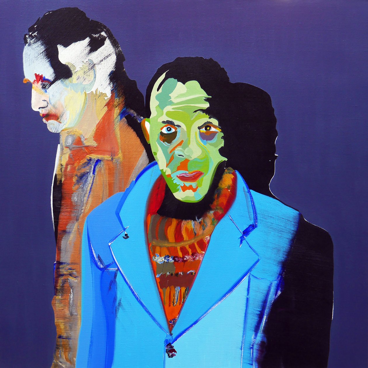 Surportrait: Three migrants  Sébastien, 2020 (öljy kankaalle) tekijältä Benoit Erwann Boucherot