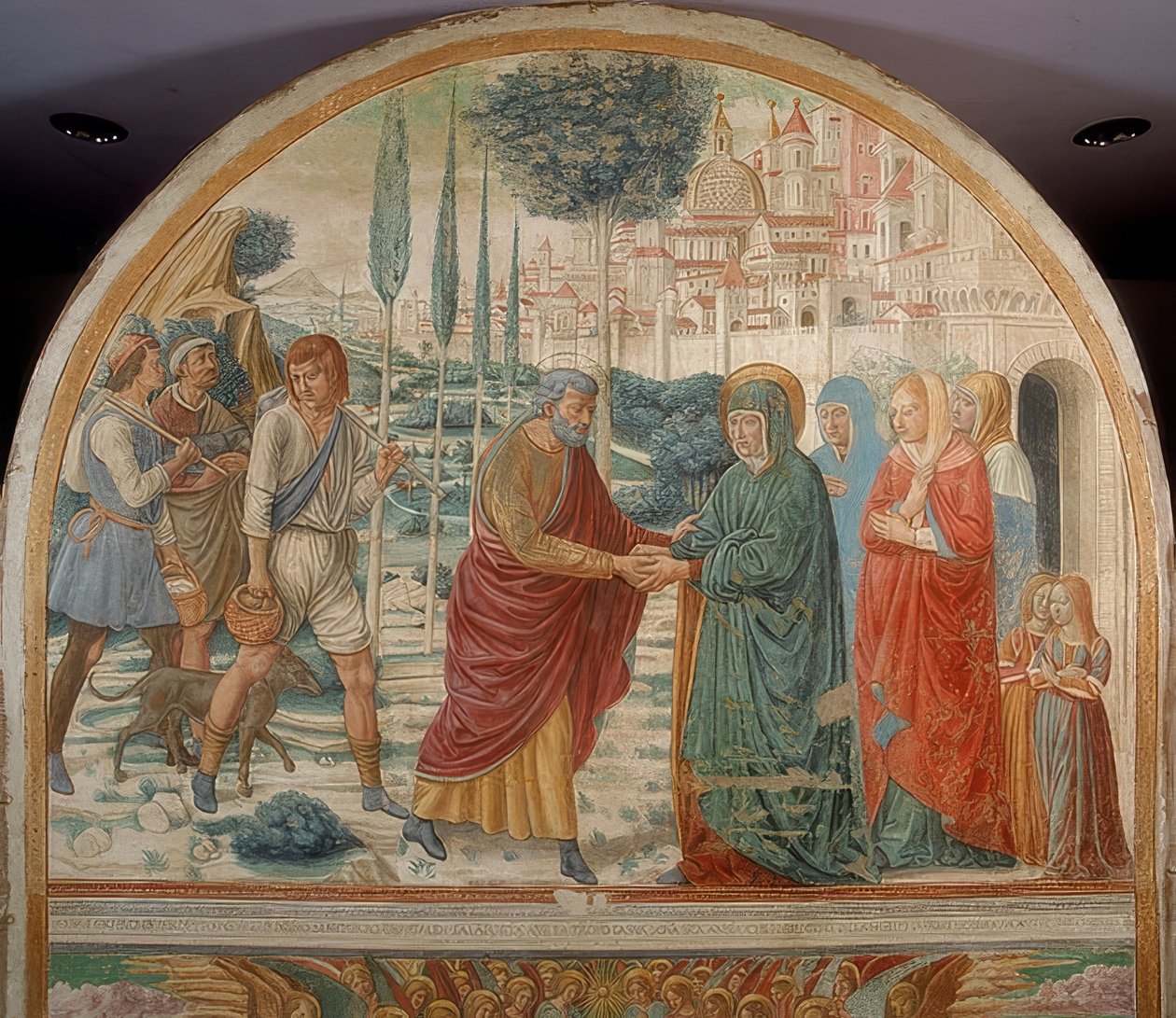 Tapaaminen Golden Gatessa. 1490 tekijältä Benozzo Gozzoli