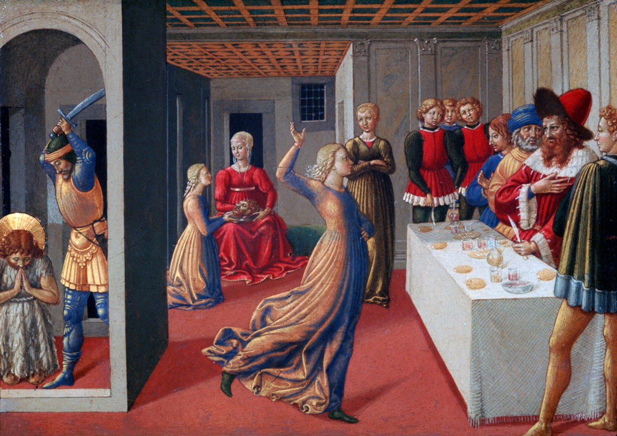 Herodeksen juhla ja Pyhän Johannes Kastajan pään mestaus, 1461-1462 tekijältä Benozzo Gozzoli