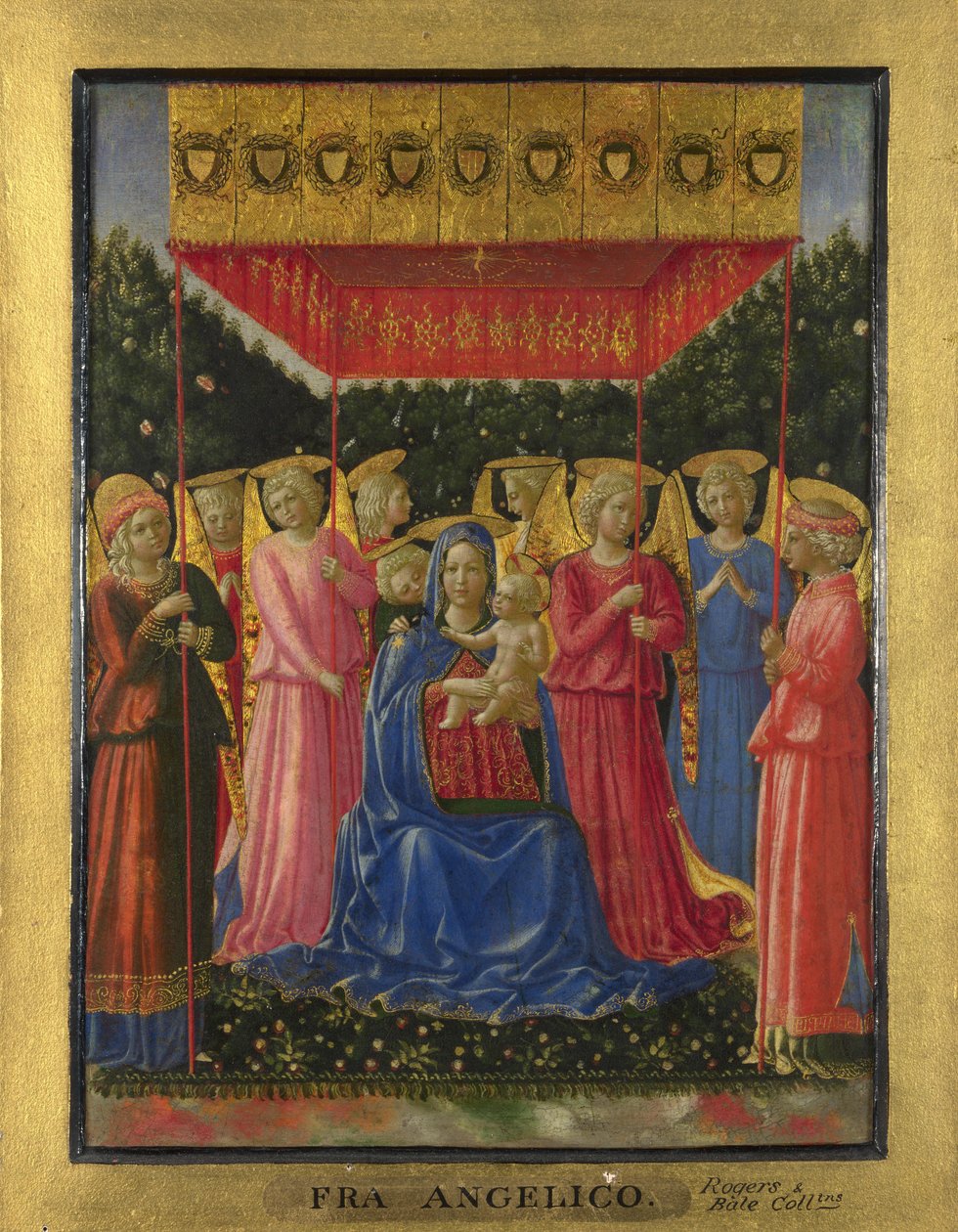 Neitsyt ja lapsi enkelien kanssa, n. 1450 tekijältä Benozzo Gozzoli