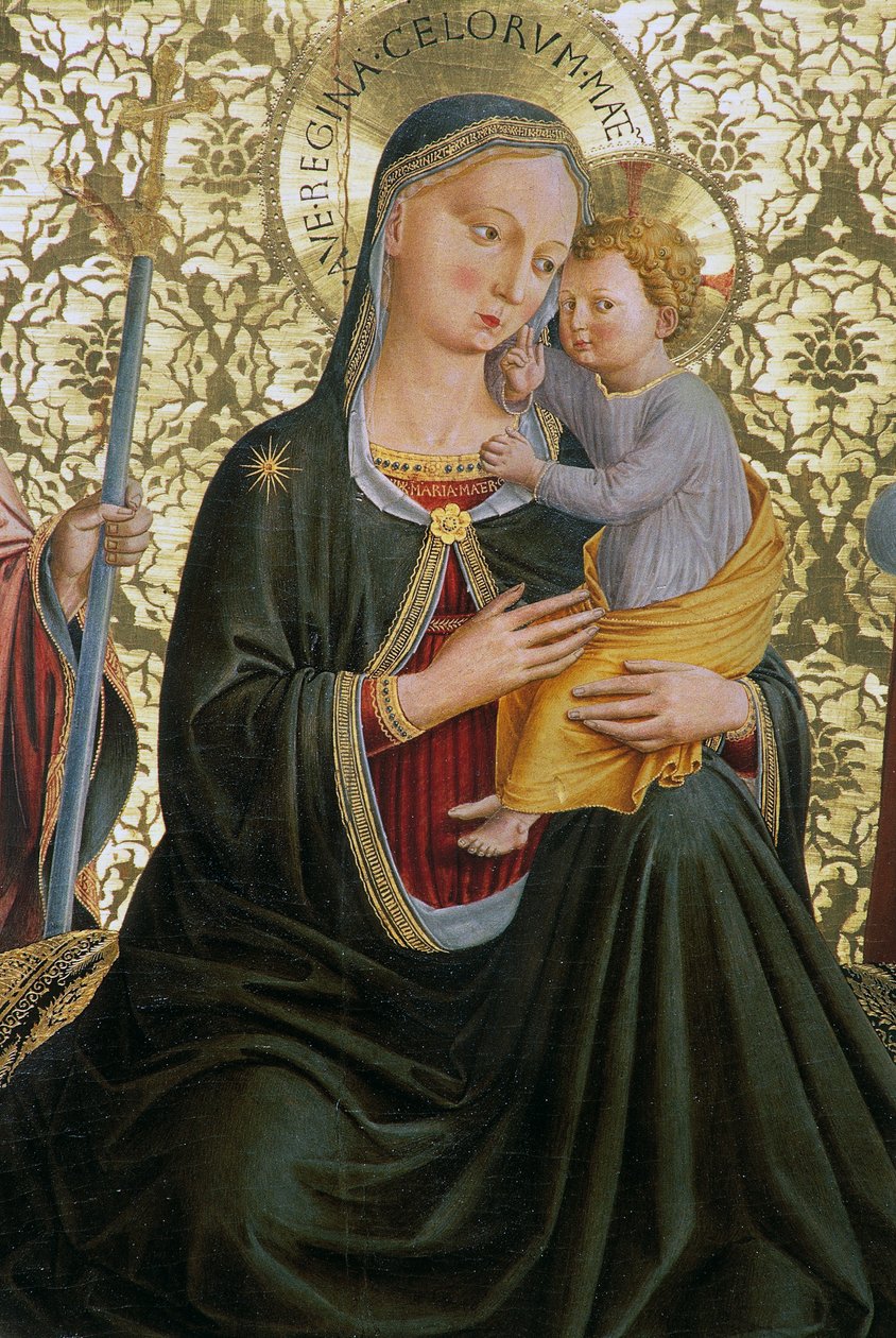 Nöyryyden Madonna, kirjoittanut Benozzo Gozzoli (1421-1497), Sapienza Nuova Altarpiece, Perugia, Umbria, Italia tekijältä Benozzo di Lese di Sandro Gozzoli