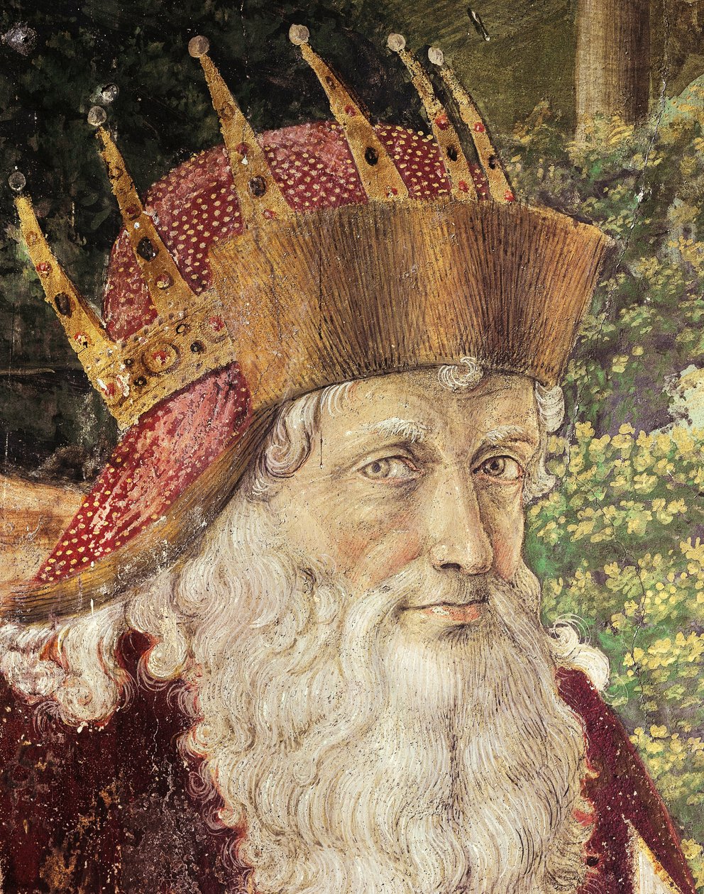 Benozzo Gozzolin (1420-1497) Magi-kulkue, tuore. Yksityiskohta. Palazzo Medici Riccardin kappeli, Firenze. tekijältä Benozzo di Lese di Sandro Gozzoli