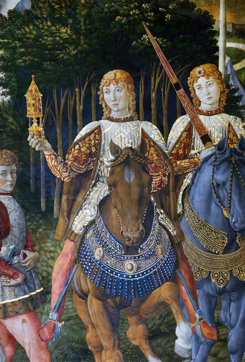 Magi-kulkue, yksityiskohta tekijältä Benozzo di Lese di Sandro Gozzoli