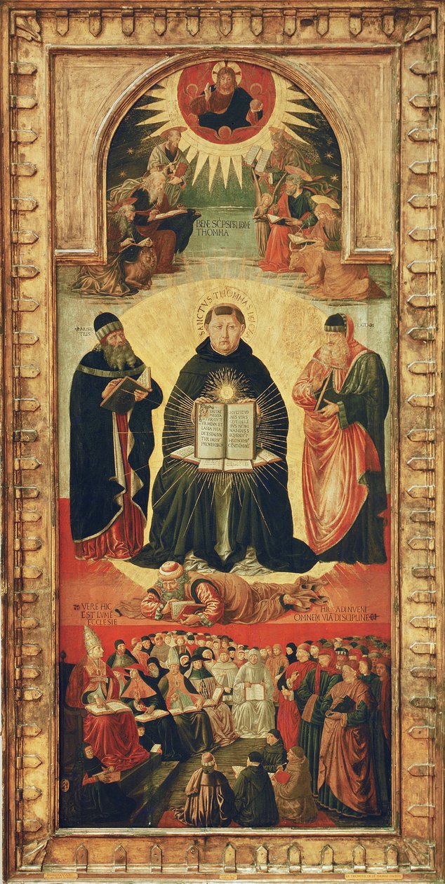Pyhän Tuomas Akvinolaisen voitto (tempera paneelissa) tekijältä Benozzo di Lese di Sandro Gozzoli
