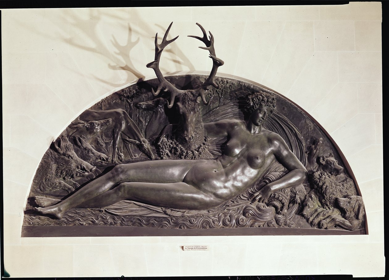 Fontainebleaun nymfi, 1542 (pronssi) tekijältä Benvenuto Cellini