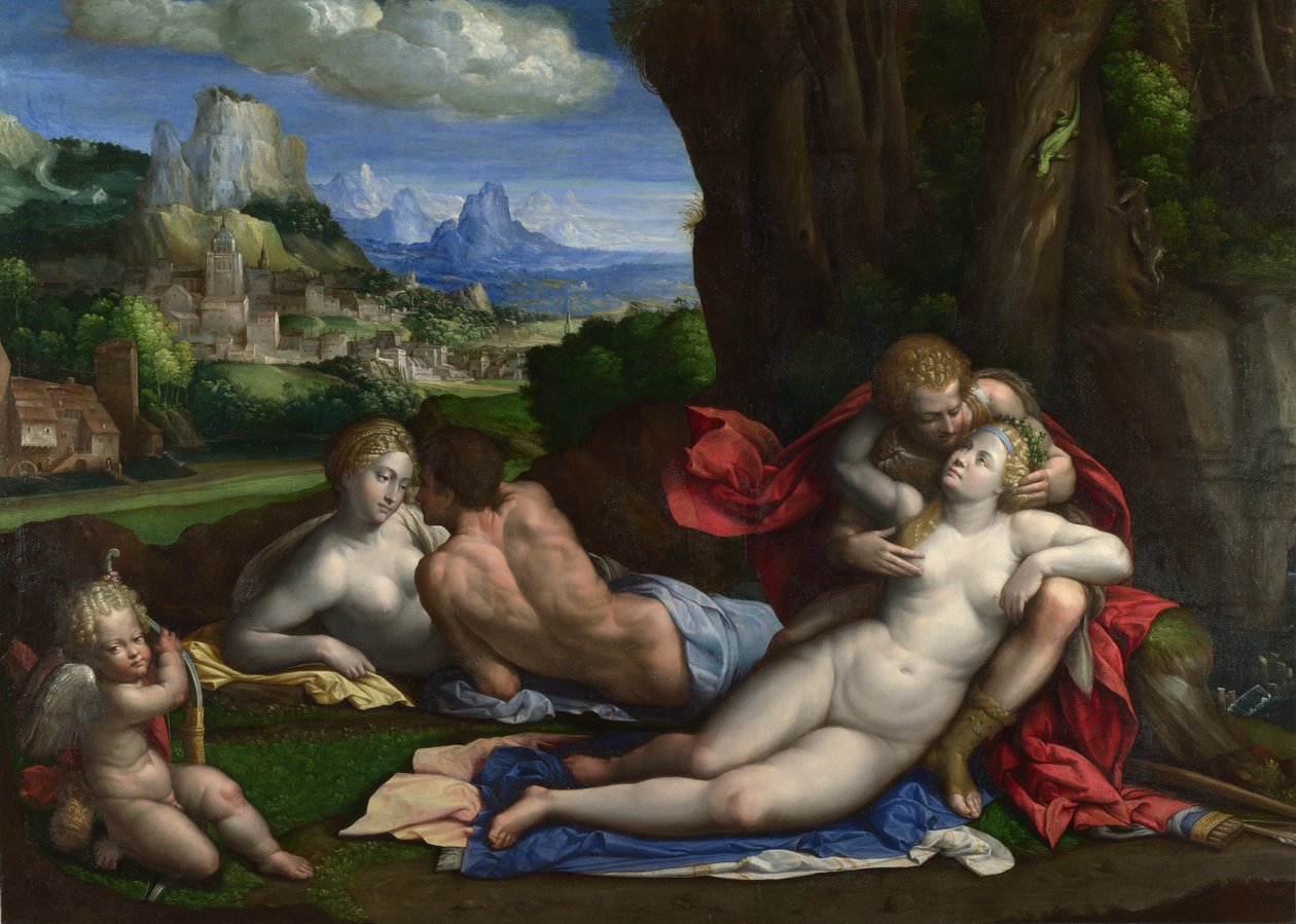 Allegoria rakkaudesta, c. 1527-1530 tekijältä Benvenuto Tisi da Garofalo