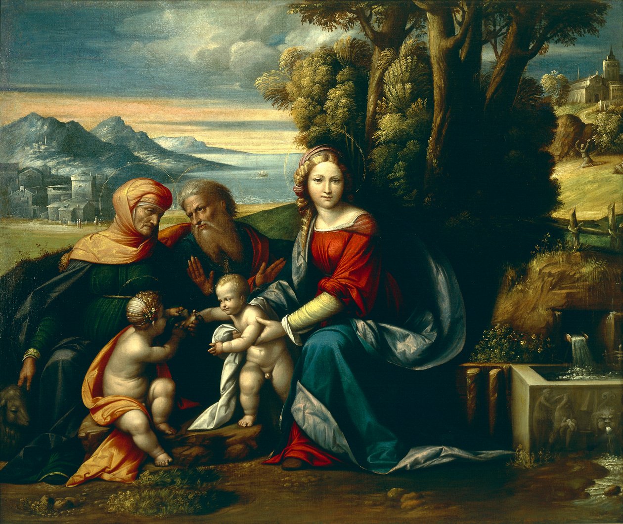Pyhä keskustelu, Benvenuto Garofalo (1481-1559) tekijältä Benvenuto Tisi da Garofalo
