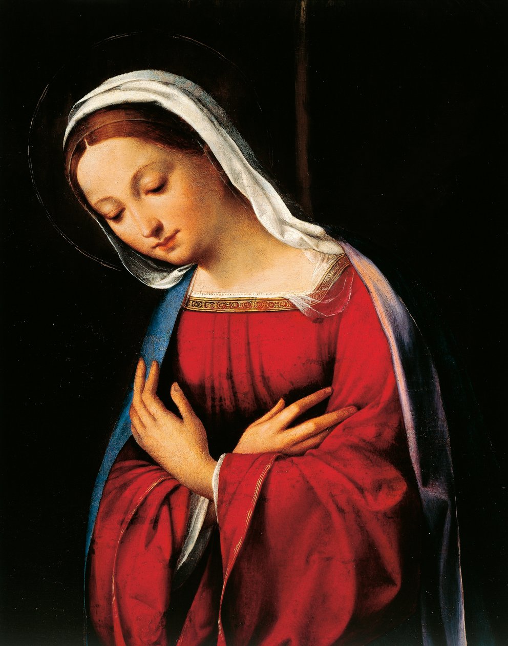 Madonna, yksityiskohta Garofalon syntymästä (1481-1559) tekijältä Benvenuto Tisi da Garofalo