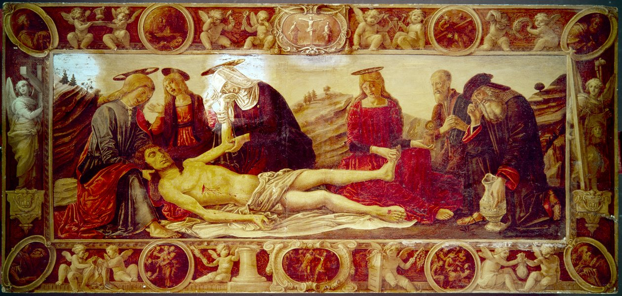 Kristuksen hautaus (paneelissa) tekijältä Benvenuto di Giovanni