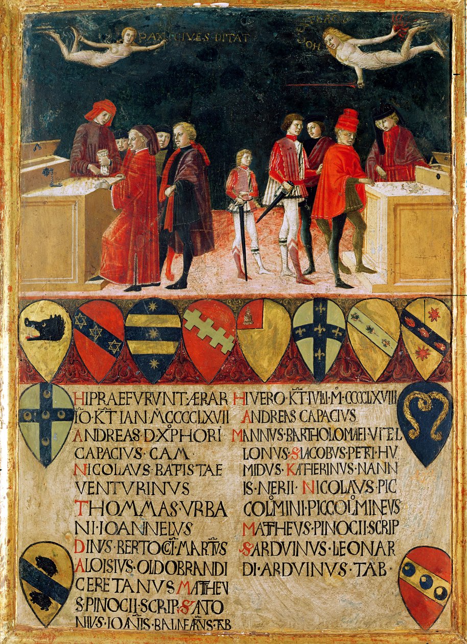 Neuvoston talous sodan ja rauhan aikana, 1468 (katso lisätietoja 108196) tekijältä Benvenuto di Giovanni
