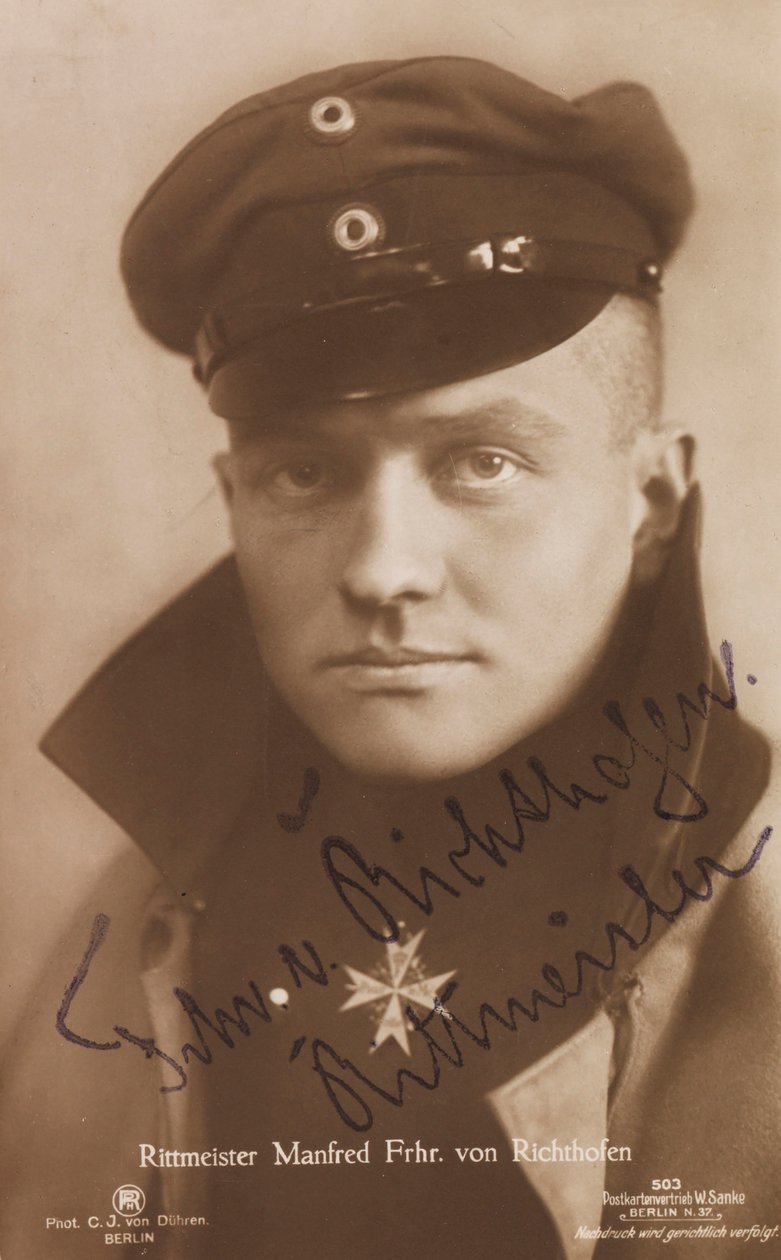 Manfred von Richthofenin muotokuva 1892-1918, 1918. tekijältä Berlin . Photo studio C. J.