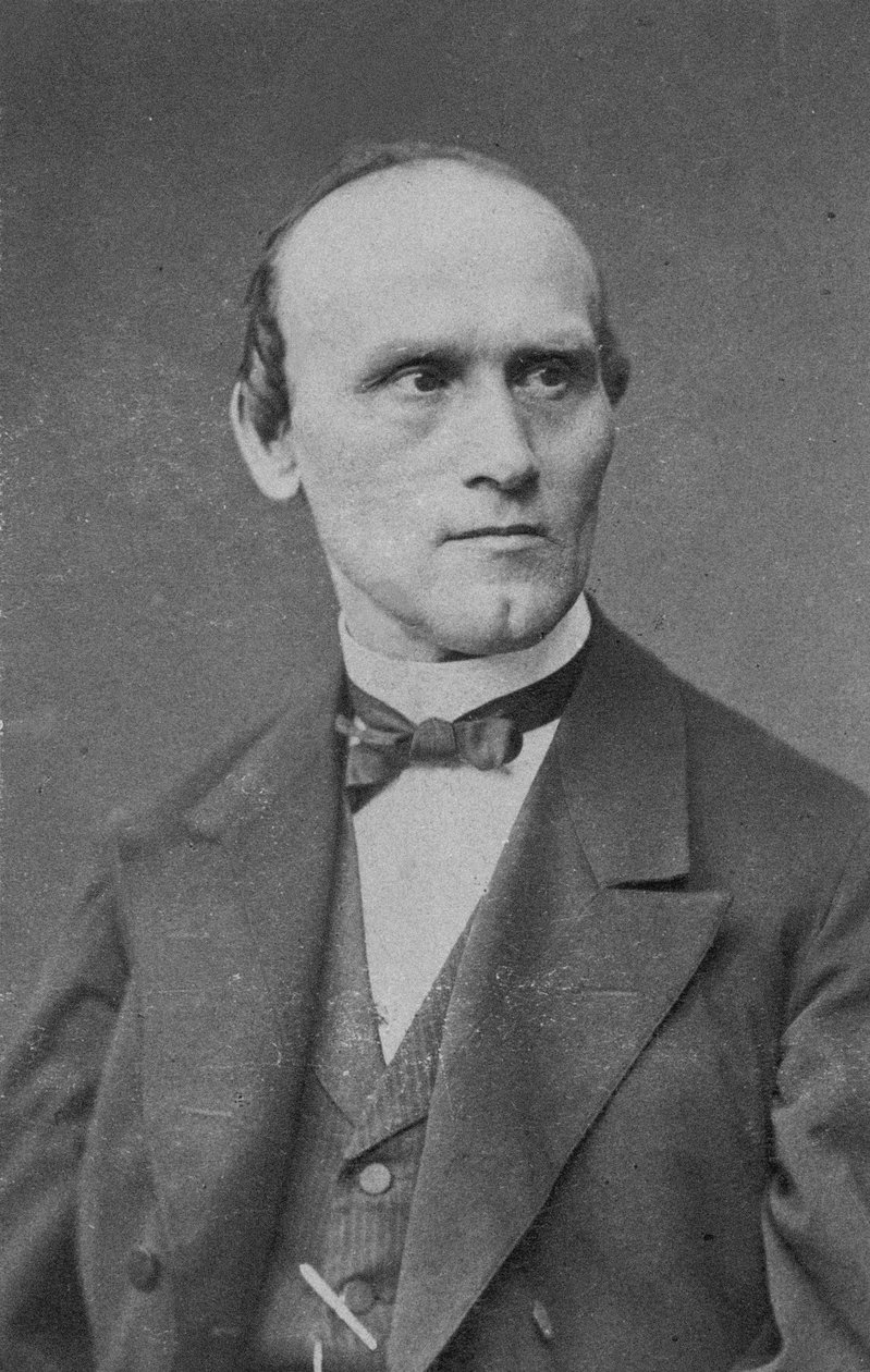 Säveltäjä Friedrich Kielin muotokuva 1821-1885. tekijältä Berlin . Photo studio Schaarwächter
