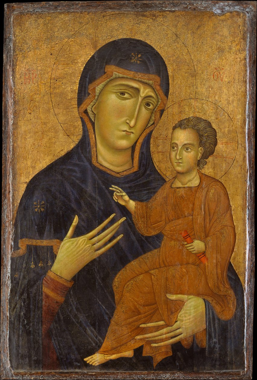 Madonna ja lapsi, mahdollisesti 1230-luku. tekijältä Berlinghiero