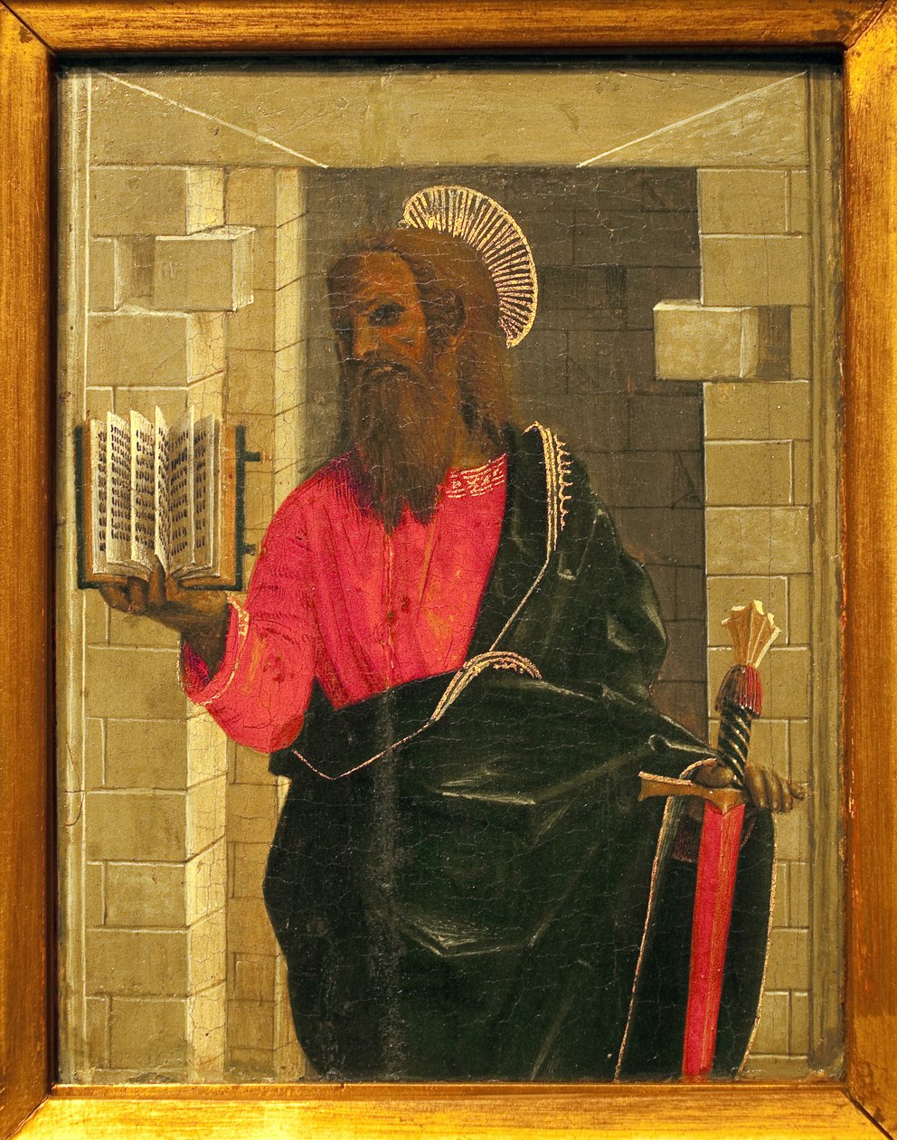 Pyhä Paavali. Bernardino Butinonen (1450-1507) maalaus, tempera puulle. Italialaista taidetta, renessanssia. Musee Ingres, Montauban. tekijältä Bernadino Jacobi Butinone
