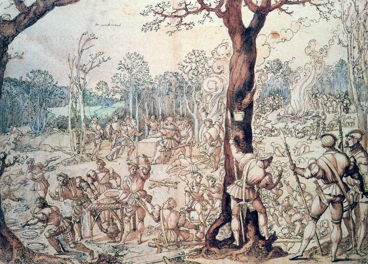 Metsästysseura, 1500-luku. tekijältä Bernard van Orley