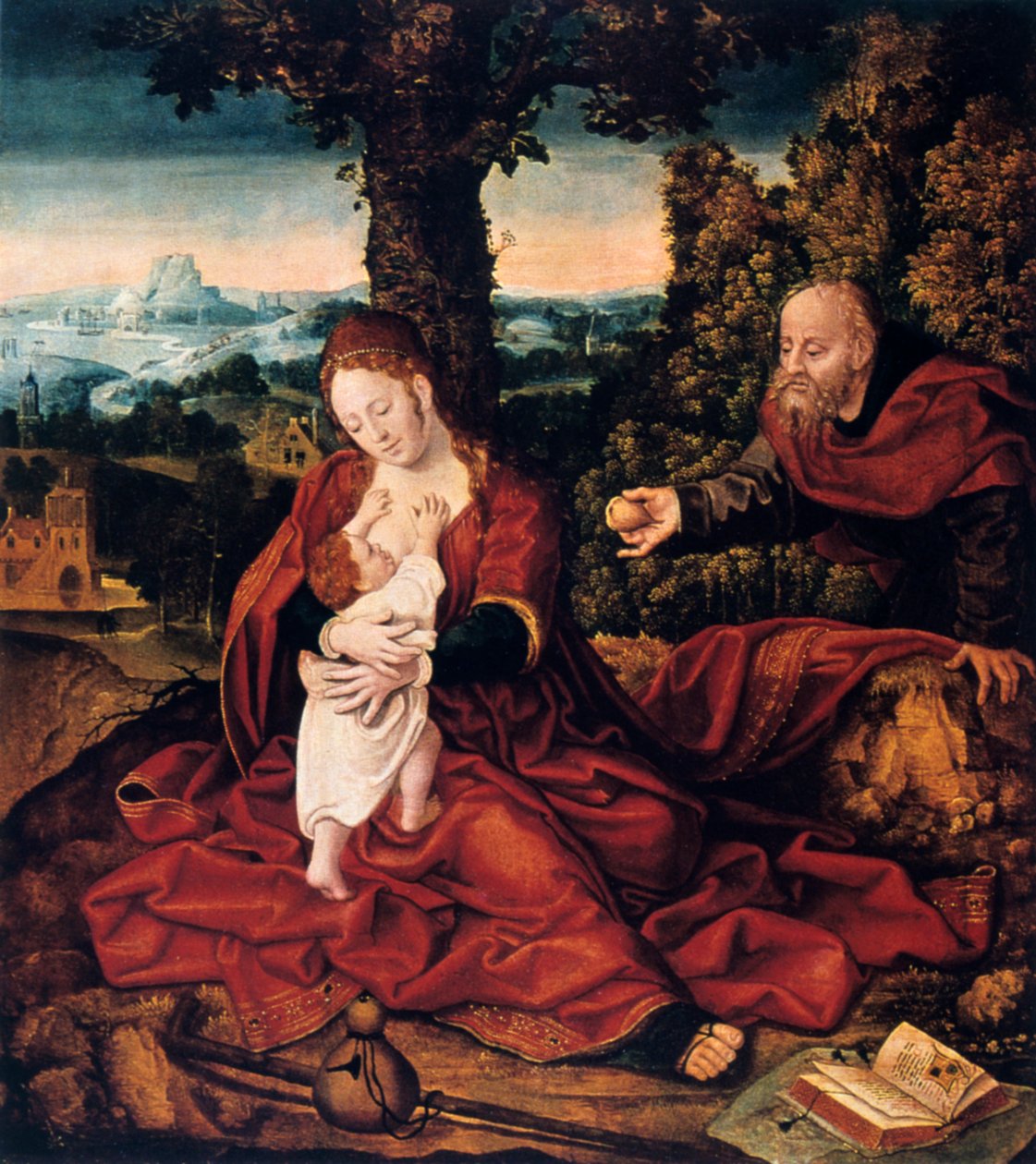 Loput lennossa Egyptiin, 1500-luku. tekijältä Bernard van Orley