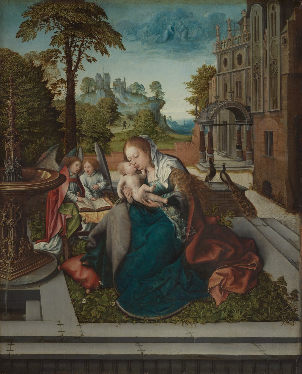 Neitsyt ja lapsi enkelien kanssa, n. 1518. tekijältä Bernard van Orley