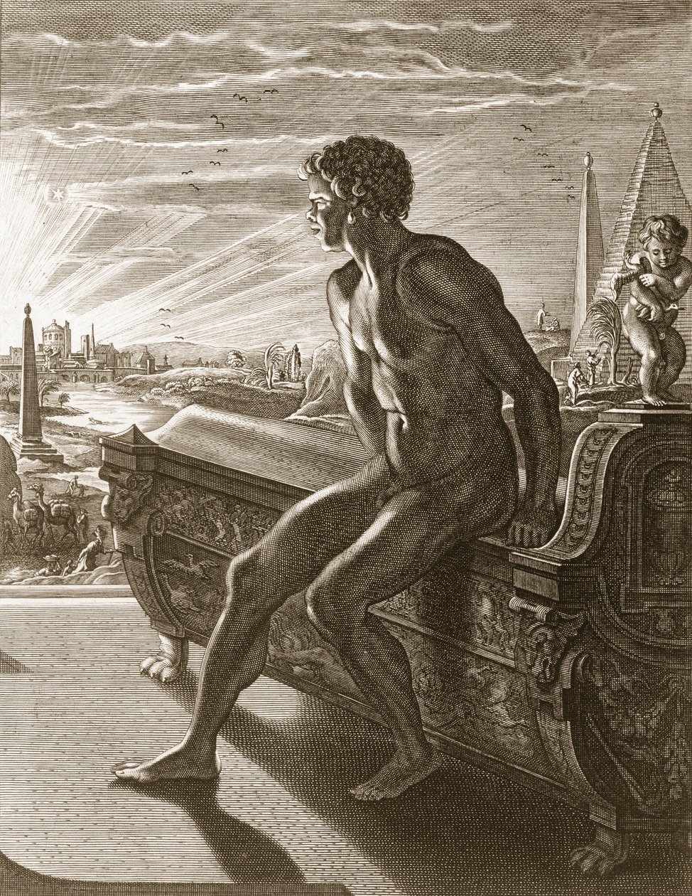 Memnonin patsas, 1731 tekijältä Bernard Picart