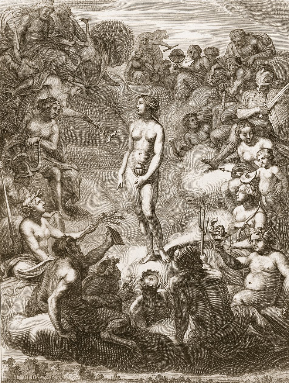 Pandoran lipas, 1730 tekijältä Bernard Picart