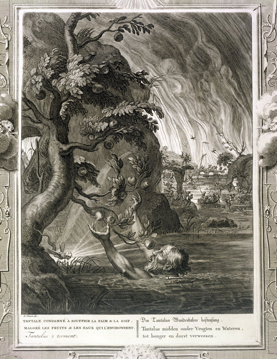 Tantaluksen kärsimys, 1731 tekijältä Bernard Picart