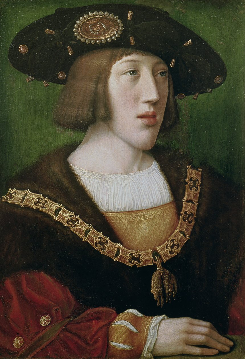 Kaarle V:n muotokuva (1500-58) 1516 tekijältä Bernard van Orley