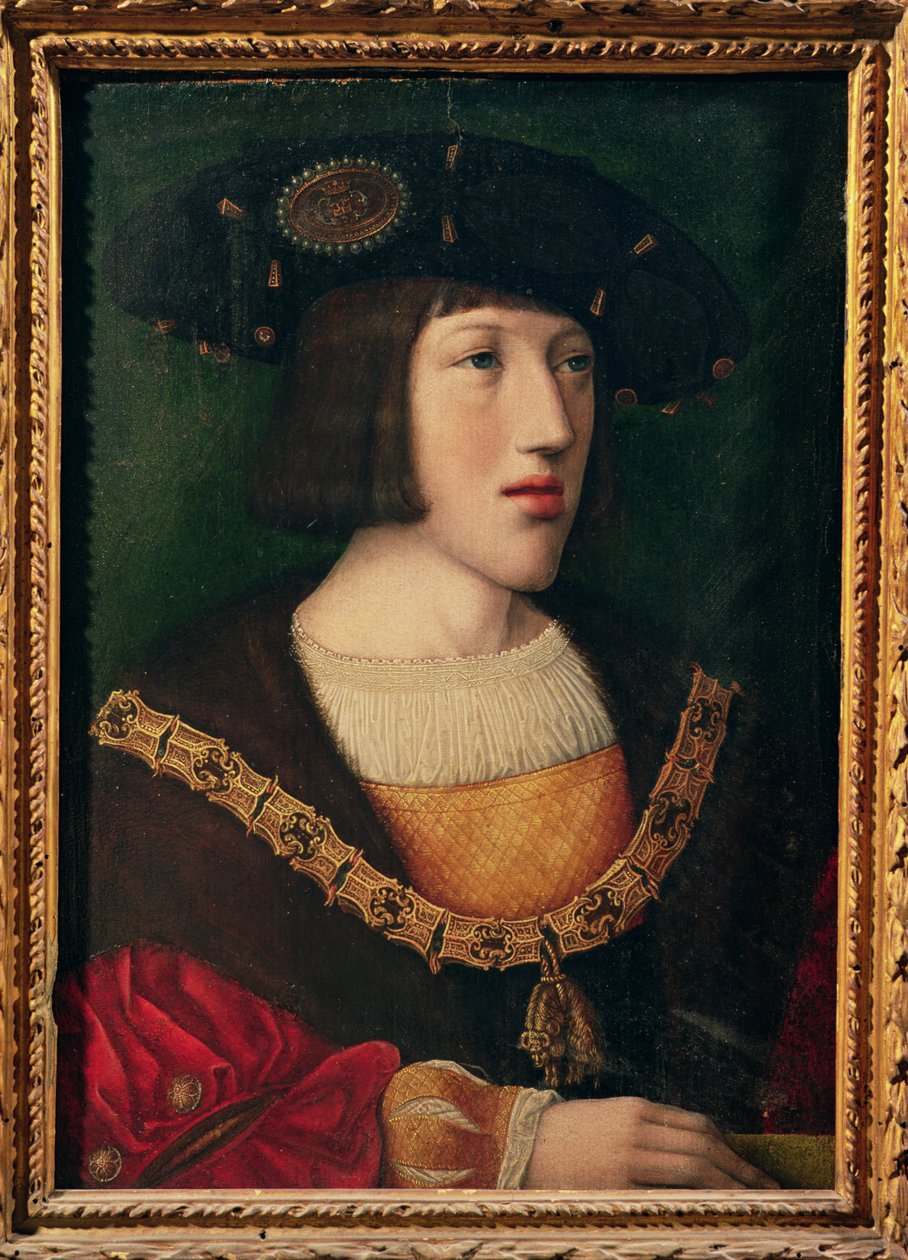 Kaarle V:n (1500-58) muotokuva noin 16-vuotiaana, 1516 tekijältä Bernard van Orley