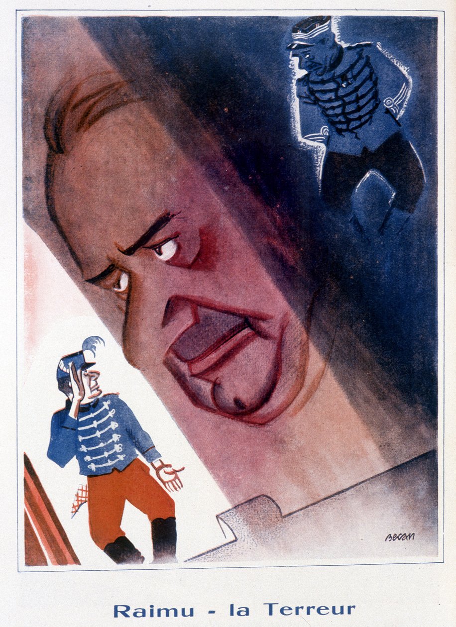 Raimu: Terror - kuvitus Bernard Becan (Bernhard Kahn) (1890-1943) "" Fantasio""" 15.11.1932 tekijältä Bernard Becan