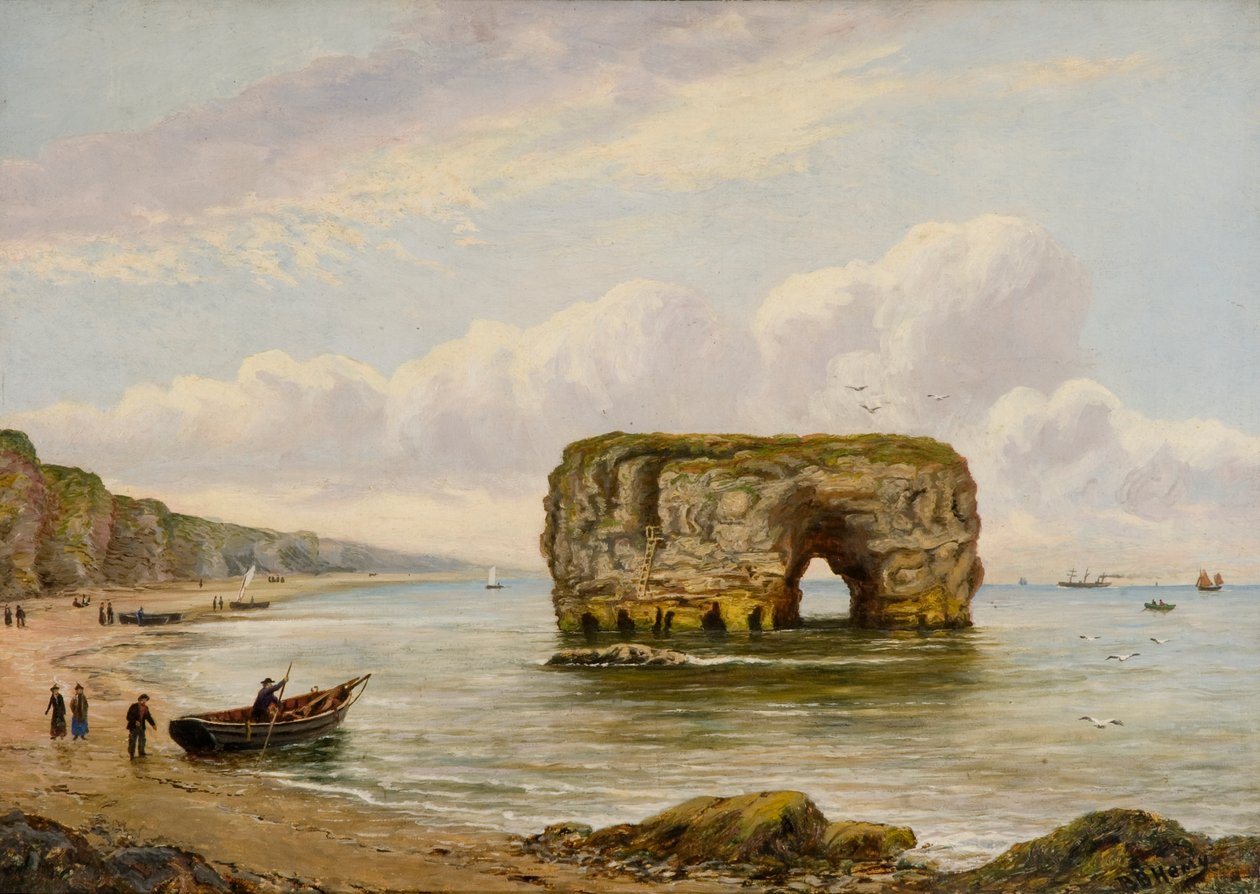 Marsden Rock, noin 1880-1900 tekijältä Bernard Benedict Hemy