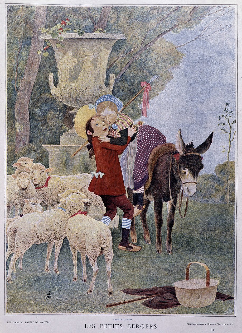 Little Shepherds - Boutet de Monvel, 1900-luvun alku. tekijältä Bernard Boutet de Monvel