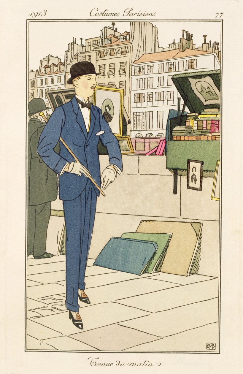Aamupuku, Costumes Parisiensista tekijältä Bernard Boutet de Monvel