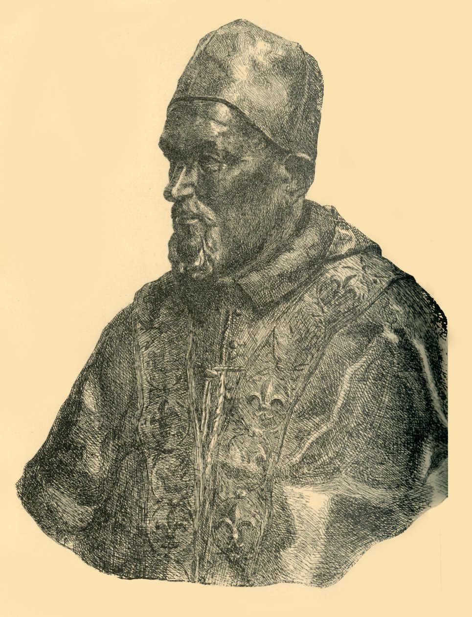 Paavi Innocentius X:n rintakuva, c1690, 1881. tekijältä Bernard Collier
