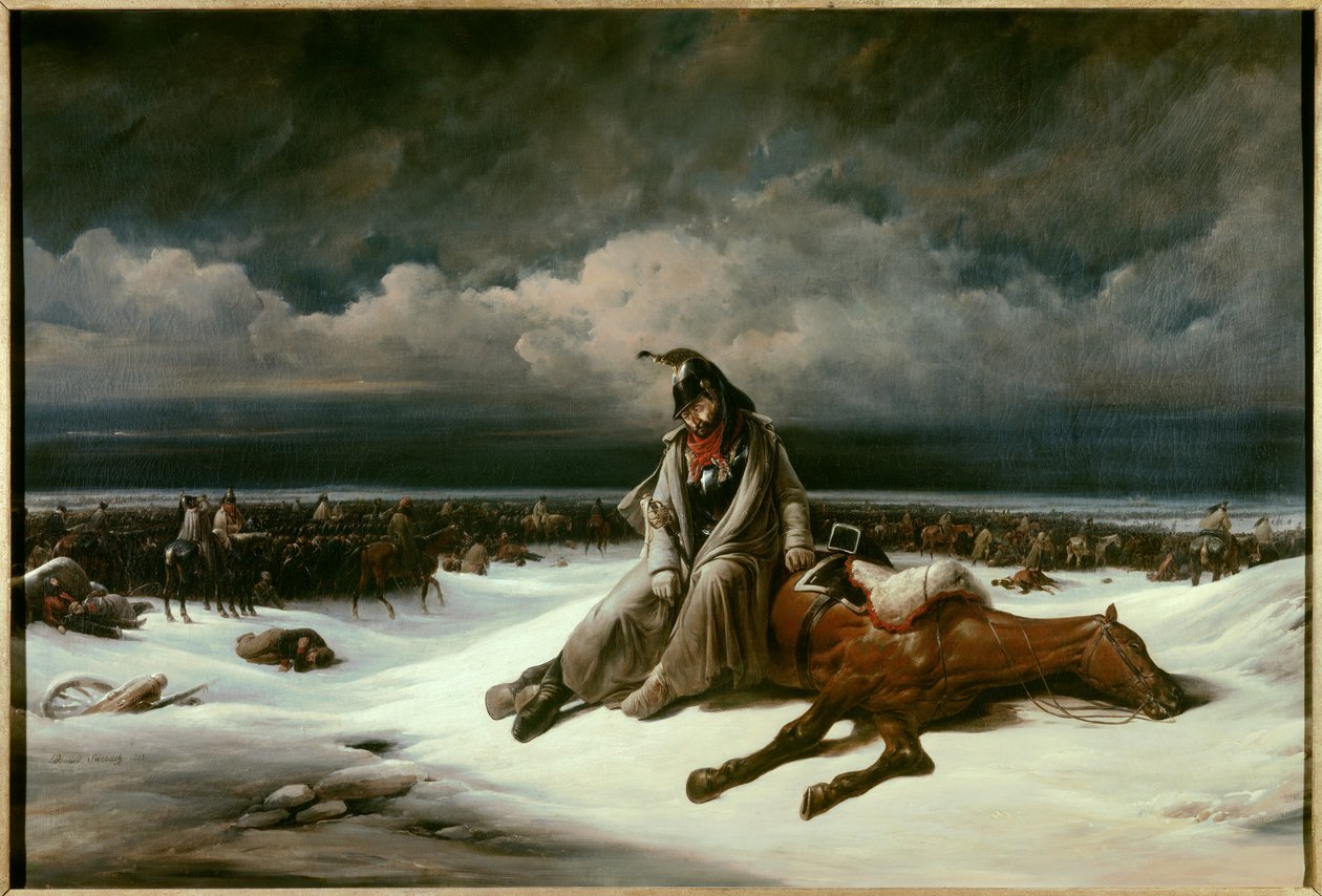 Venäjän eläkkeelle jääminen (1812). Bernard Edouard Swebachin (1800-1870) maalaus tekijältä Bernard Edouard Swebach