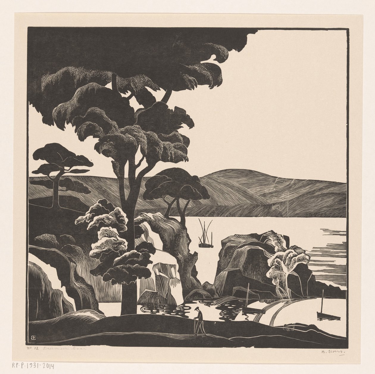 Breton Bay (alkuperäinen nimi esineessä) tekijältä Bernard Essers (signed by artist)