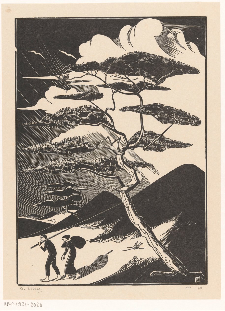 Dyynipannu kahdella hahmolla tekijältä Bernard Essers (signed by artist)