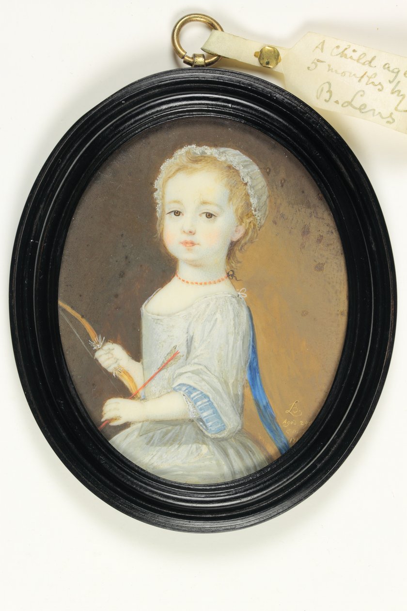 Pieni lapsi syntynyt 1714, n. 1716 (akvarelli norsunluun) tekijältä Bernard III Lens