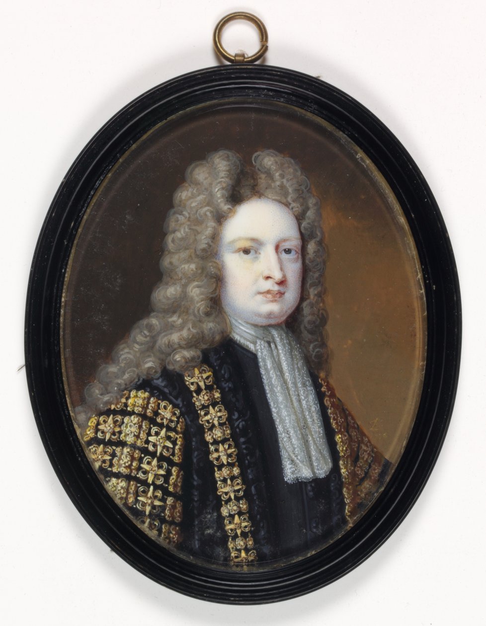Robert Harley, alahuoneen puhemies (akvarelli norsunluun) tekijältä Bernard III Lens