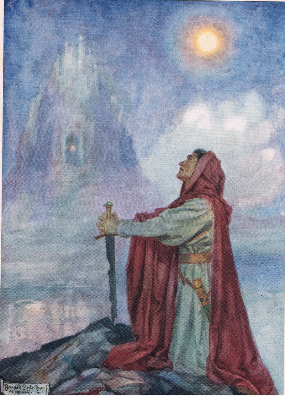 Tästä paradoksi, kuvitus Robert Browningin teoksesta "Rabbi Ben Ezra" (värinen lito) tekijältä Bernard John Partridge