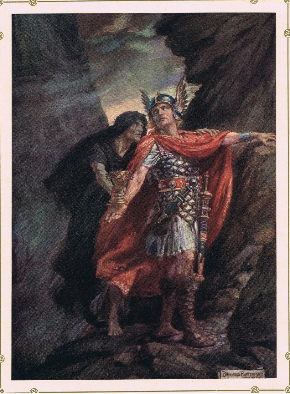Kuvitus Robert Browningin "Rabbi Ben Ezrasta" (värilitho) tekijältä Bernard John Partridge