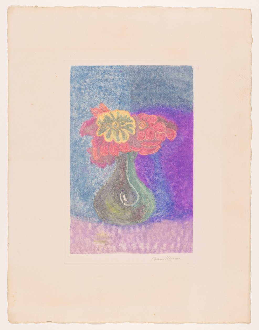 Maljakko kukilla tekijältä Bernard Klene (signed by artist)