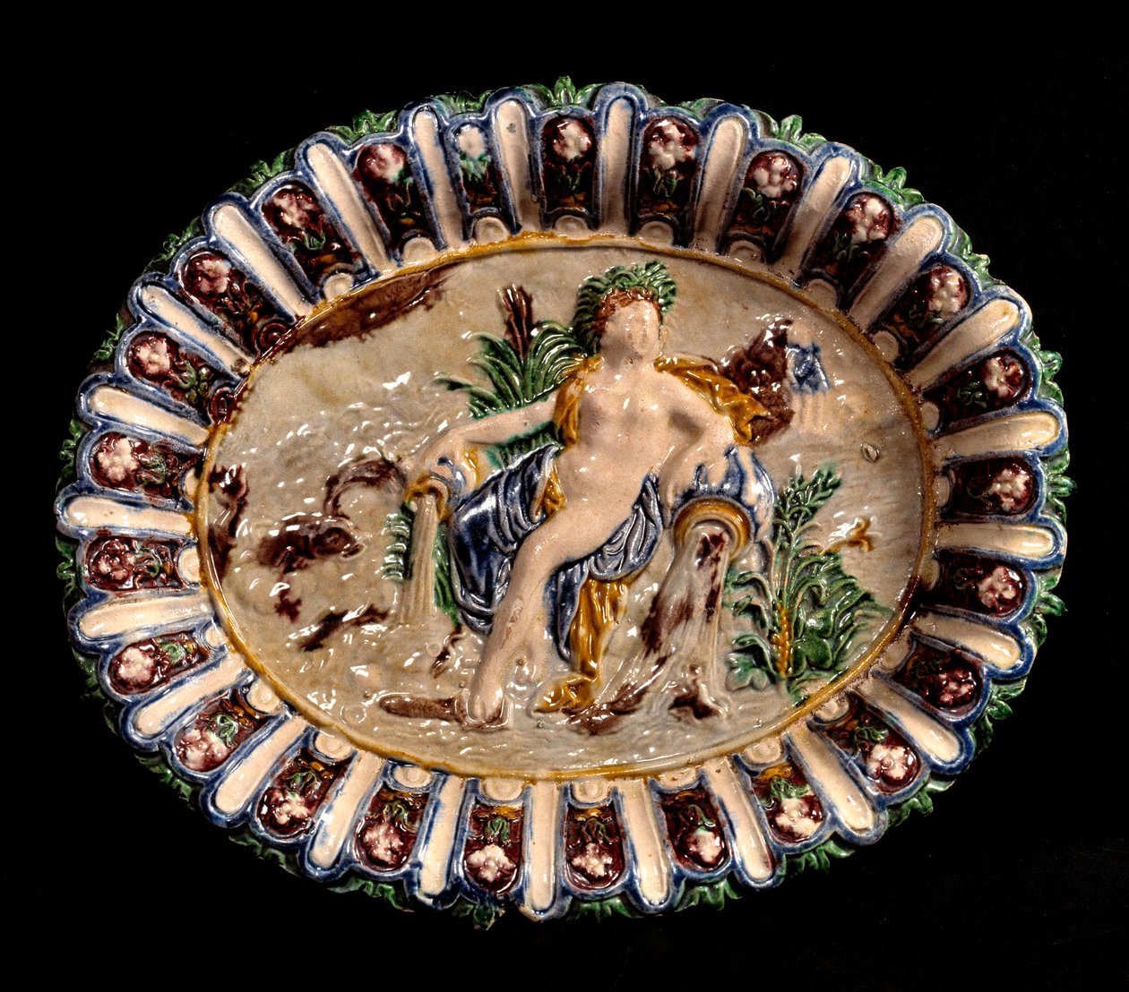 Veden allegoria Keramiikka lasitetussa savessa, Bernard Palissy (1510-1589) tekijältä Bernard Palissy