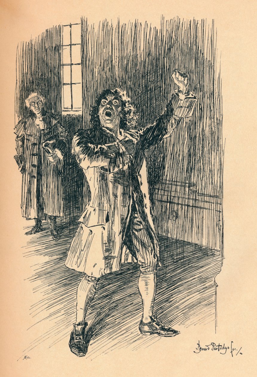 Näyttelijä, 1899 tekijältä Bernard Partridge